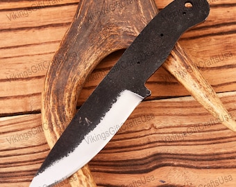 1095 High Carbon Steel Hand Forged BLANK BLADES, Blank Knives, Handmade Hunting Knife Blank Blade, Knife Making Project Supplies for Men USA