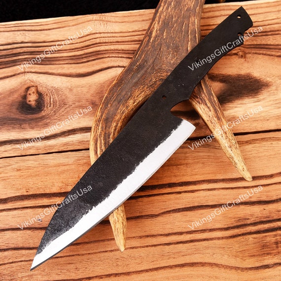 Hand Forged Kitchen Knife Blank Blade, Handmade 1095 Steel Blank Blade Chef knives, Chef knife, Knife Making material, Knife supplies USA