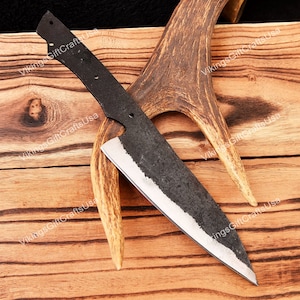 Hand Forged Kitchen Knife Blank Blade, Handmade 1095 Steel Blank Blade Chef knives, Chef knife, Knife Making material, Knife supplies USA bild 3