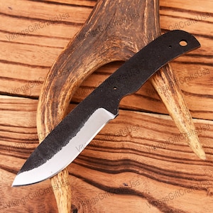 Handmade Hunting Knife Blank Blade, Hand Forged Camping Skinner Knife Blank Blade, Skinning Knife, 1095 Steel Blank Knives, Handmade Knives