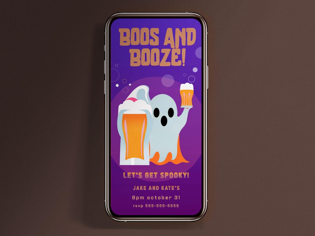 Boos and Booze Editable Halloween Party Invite, INSTANT DOWNLOAD - Etsy