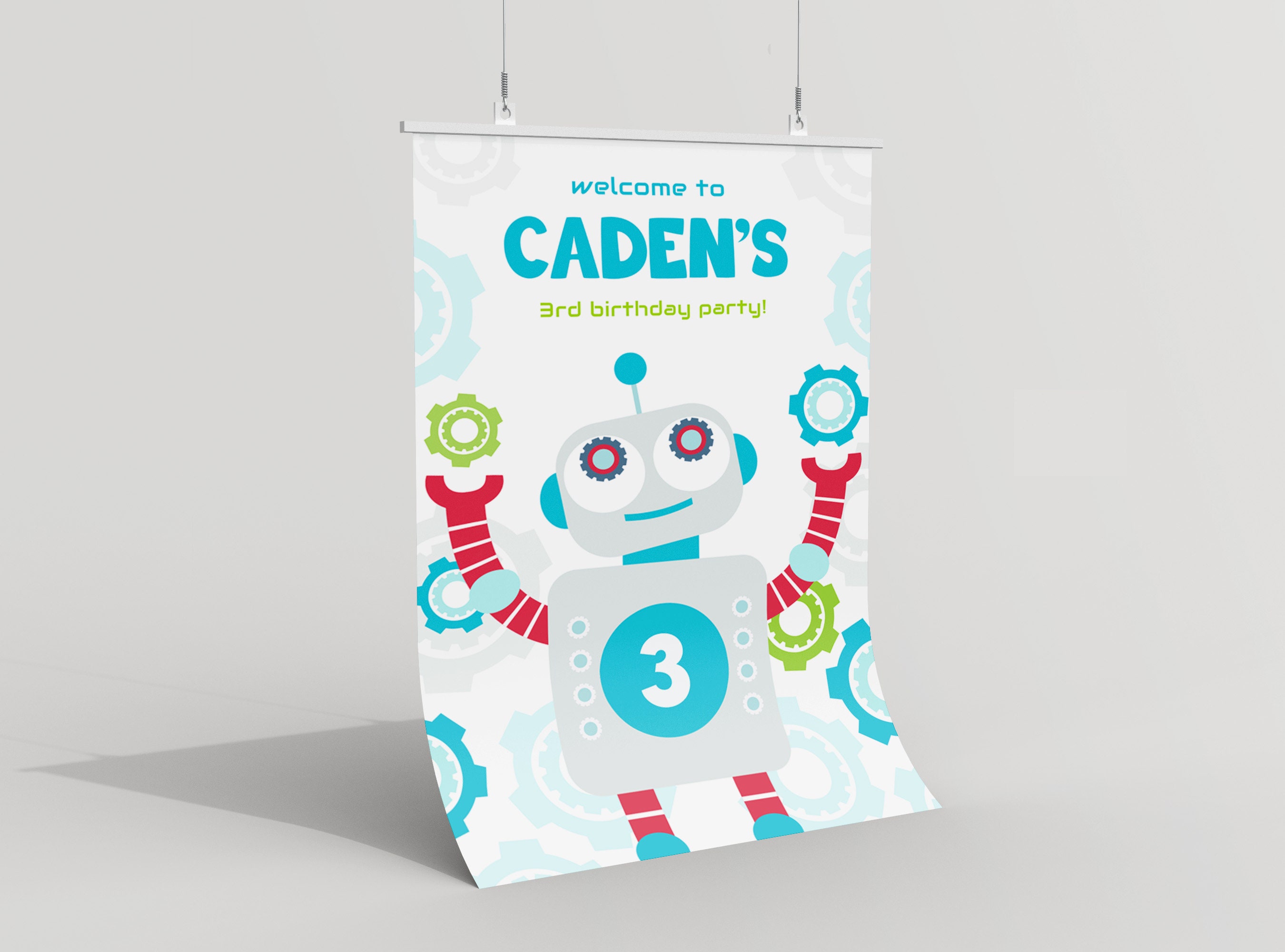 Robot Invitation Template, Robot Invite, Robot Birthday Invitation ...