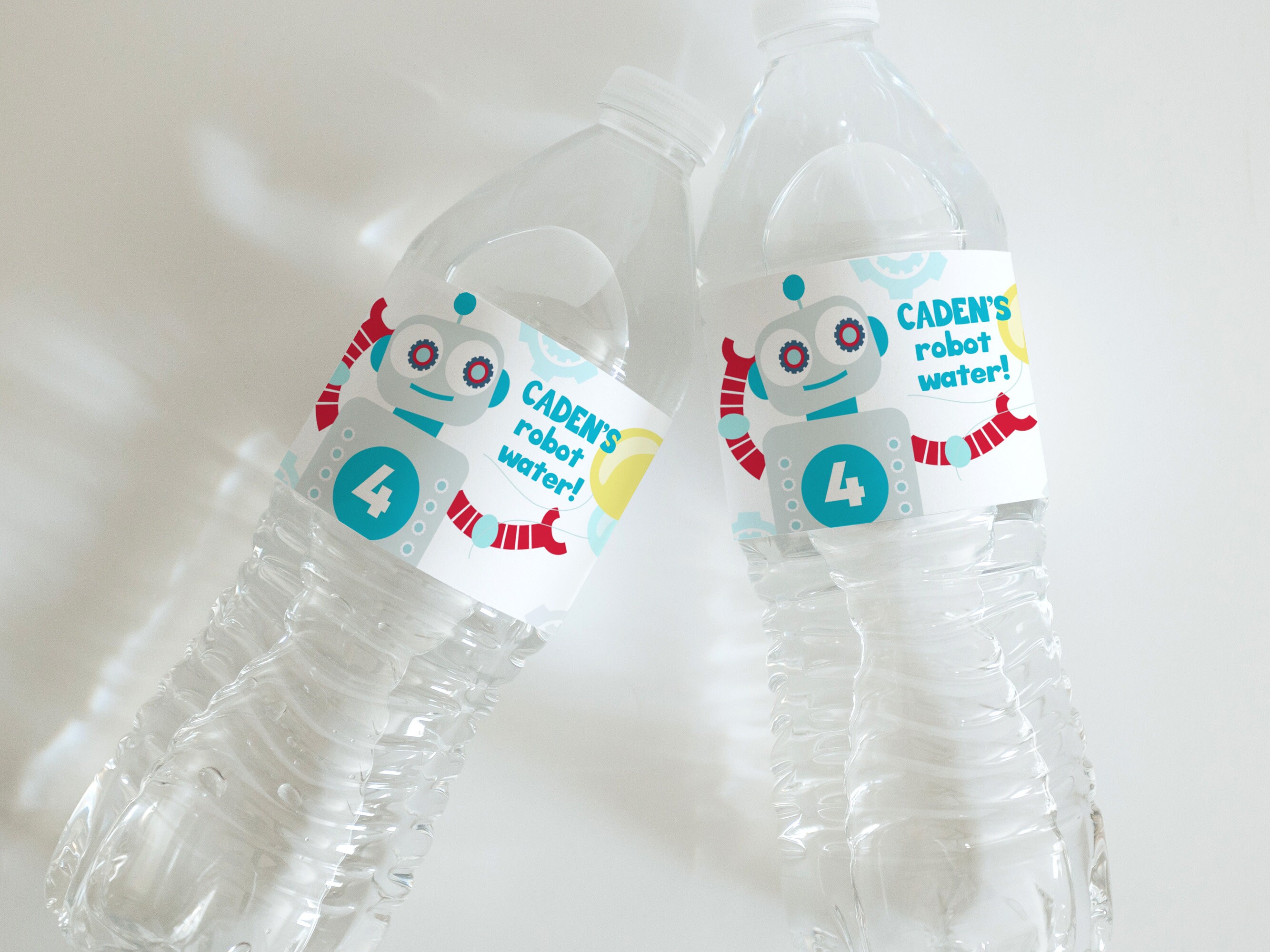 Editable Robot Birthday Invitation: Modern Party Template (digital ...