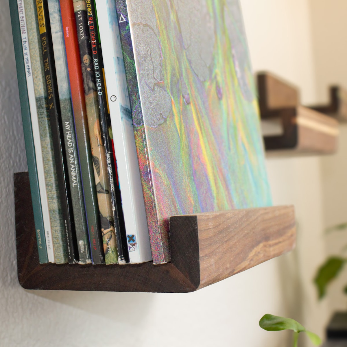 Walnut Shelf for Vinyl Display