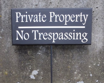 Signs Private/No Trespas