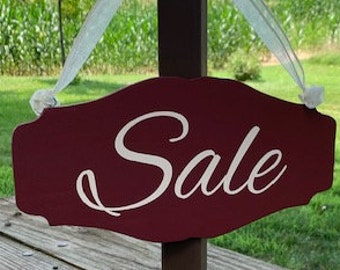 Sale Sign for Retail Shops and Stores Wood Vinyl Business Table Display Signage