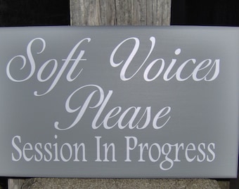 quiet sign etsy