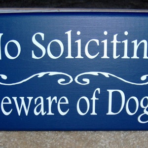 No Soliciting Beware Of Dogs Sign for Home Wood Vinyl Signage for Pet Owners Front Door Porch Entry Decor Outdoor Home Owner Decorations Art image 6