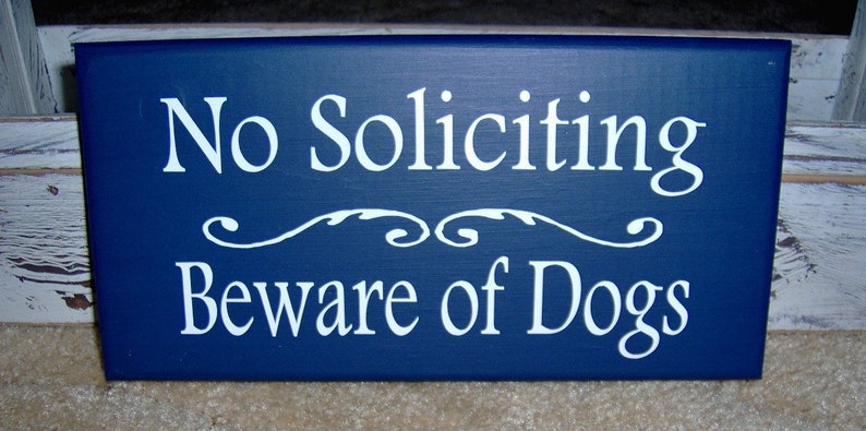 No Soliciting Beware Of Dogs Sign for Home Wood Vinyl Signage for Pet Owners Front Door Porch Entry Decor Outdoor Home Owner Decorations Art image 6