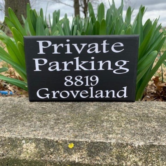 House Number and Street Name Property Parking Sign Decorative for Home Residential or Business for Driveways and Garages Wall Hanging Plaque