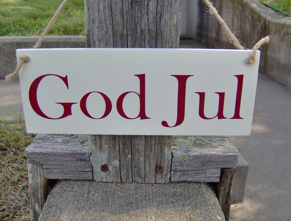 God Jul Swedish Merry Christmas Sign Wood Vinyl Sign Family Holiday Signs For Wreaths Front Porch Door Decor Farmhouse White Signs Wall Art