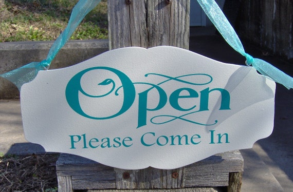 Open Closed Window Signs for Business Sign Open Please Come In Closed Please Come Again Retail Office Supplies Custom Door Signs Reversible