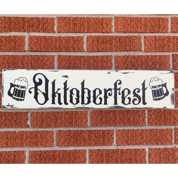 Oktoberfest Bar Sign Wall Hanging Display Above Bar Outdoor Patio or Interior Wall Accent Year Round Decor or October Fall Party Decoration