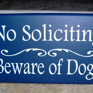 No Soliciting Beware Of Dogs Sign for Home Wood Vinyl Signage for Pet Owners Front Door Porch Entry Decor Outdoor Home Owner Decorations Art image 2