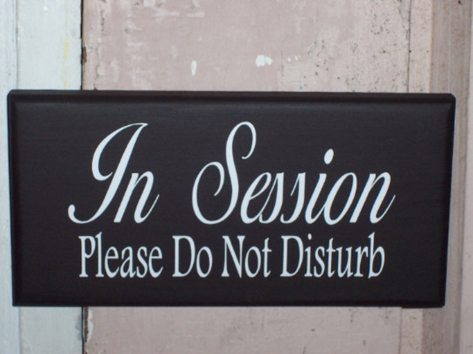 In Session Sign Please Do Not Disturb Wood Vinyl Door Hanger - Etsy