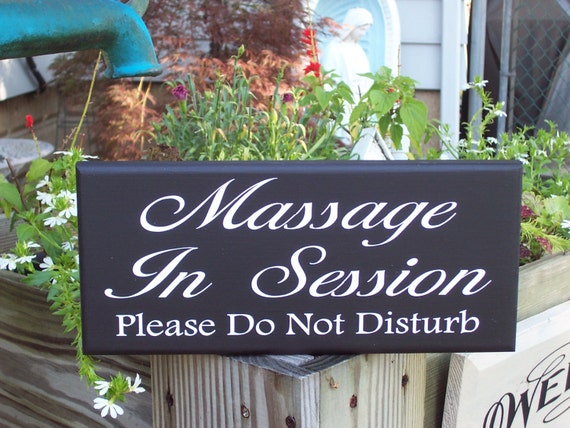 Please Do Not Disturb Massage In Progress Door sign - Wood Please Do Not Disturb Massage In Progress Door sign - Wood