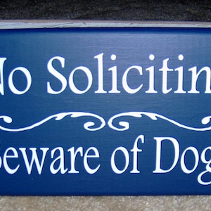 No Soliciting Beware Of Dogs Sign for Home Wood Vinyl Signage for Pet Owners Front Door Porch Entry Decor Outdoor Home Owner Decorations Art image 5