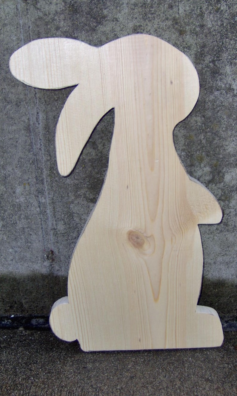 Bunny Rabbit Unfinished Wood Cutout Easter Holiday Decor DIY Etsy