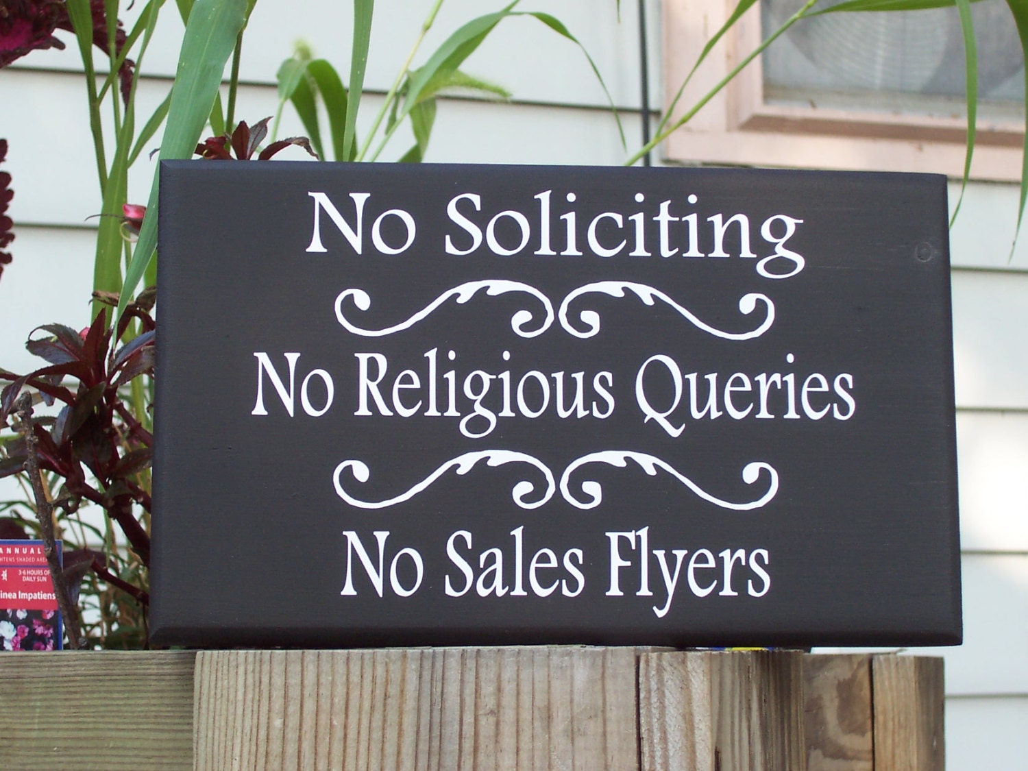 No Preaching or Proselytizing Door Plaque 4.5 Square -  Hong