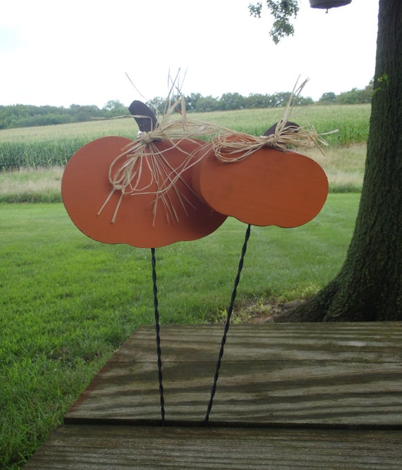 Pumpkin Shape Planter Pick - Flower Boutique Pick - Centerpiece Pick - Tier Tray Decor
