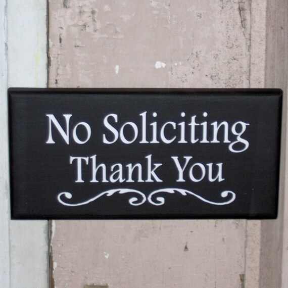 No Soliciting Thank You Wood Vinyl Sign Door Hanger Wall Hanging Everyday Porch Decor Garden Yard Sign Do Not Disturb Private Property Gift