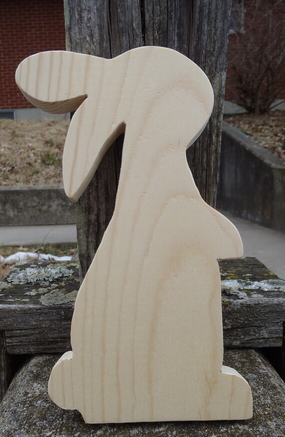 Bunny Rabbit Unfinished Small Wood Cutout Easter Decor Craft Supplies Tier Tray Decor Raw Materials Wood Blank Board DIY Wood Shapes Supply