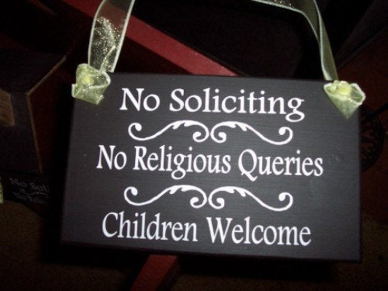 Wooden Word Signs for the Home No Soliciting No Religious Etsy