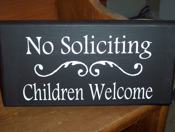 Front Door Sign No Soliciting Children Welcome Sign Wood Vinyl Sign Scouts Front Porch Entrance Yard Sign Do Not Knock Disturb Art