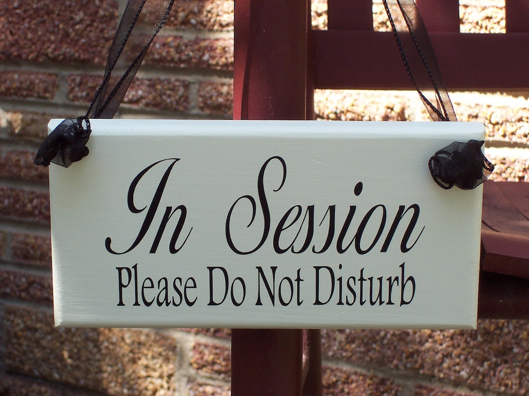 In Session Please Do Not Disturb Wood Sign Vinyl Office Supplies ...