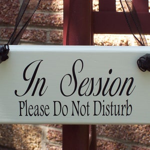 In Session Please Do Not Disturb Wood Sign Vinyl Office Supplies Business Signs Treatment Massage Therapy Health Beauty Spa Wood Door Hanger