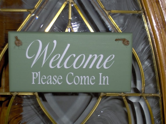 Everyday Entrance Sign Welcome Please Come In Sign Wood Vinyl Welcome Sign Home Business Sign Home Office Supply Entryway Door Accent Decor