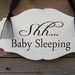 Baby Sleeping Sign Wood Vinyl Sign Nursery Door Hanger Sign - Etsy