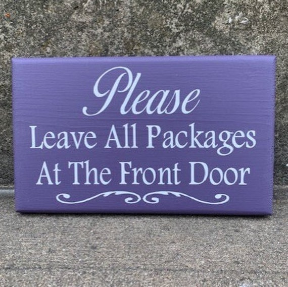 Packages Delivery Location Signage for Homes or Business Wood Vinyl Signs Provide Direction For Deliveries Display Entry Front Porch Sign