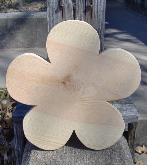 Flower Unfinished Wood Cutout Blank Plaque Craft Board for DIY Project Idea Supplies Paint Yourself Decor For All Seasons Home or Business