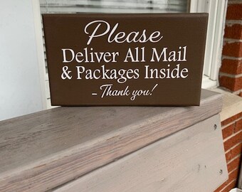 Directional Signs for Outdoors Package Delivery Signs for Mail Deliveries Special Occasion Gift Homeowners on Porch Door or Wall Hanging