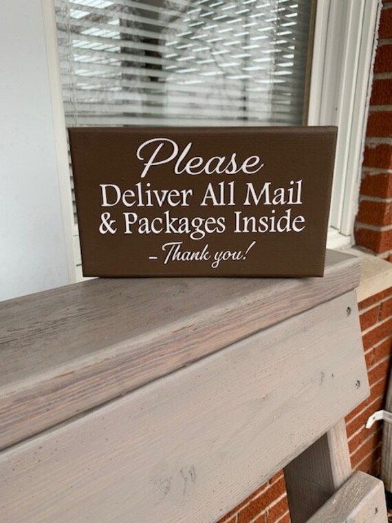Directional Signs for Outdoors Package Delivery Signs for Mail Deliveries Special Occasion Gift Homeowners on Porch Door or Wall Hanging