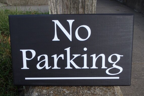 No Parking Yard Sign for Home or Business for Outdoor Driveway Garage Signage Display on Lawn or Door or Wall Hanging Decor Wood Vinyl Signs