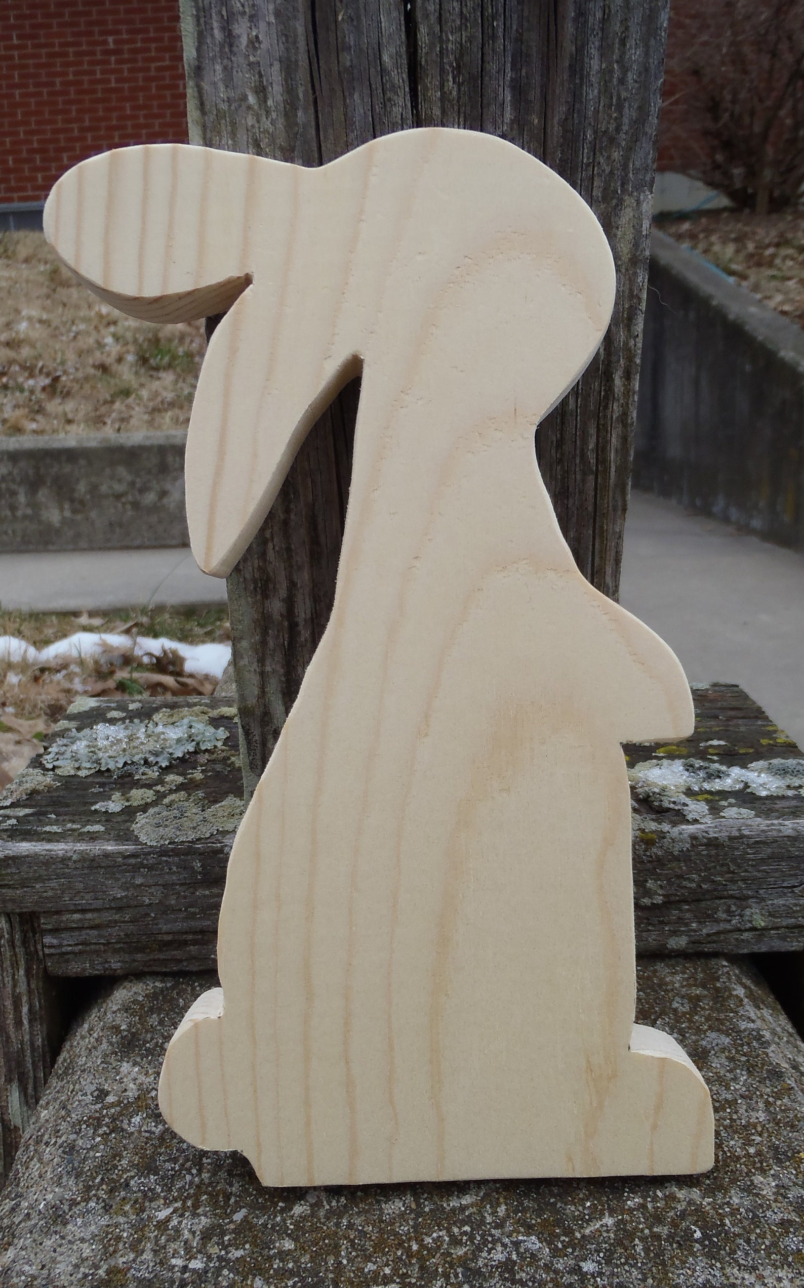 Bunny Rabbit Unfinished Small Wood Cutout Easter Decor Craft Etsy