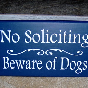 No Soliciting Beware Of Dogs Sign for Home Wood Vinyl Signage for Pet Owners Front Door Porch Entry Decor Outdoor Home Owner Decorations Art image 4