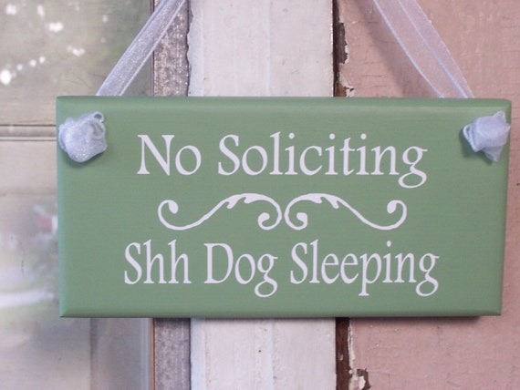No Soliciting Shh Dog Sleeping Sign Wood Vinyl Sign Do Not Disturb Security Sign Pet Supplies Dog Sign Dog Decor Dog Lover Gift Porch Sign