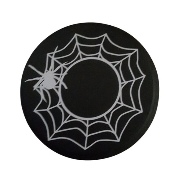 Spider Web Wood Candle Mat Halloween Holiday Table Decor Home Centerpiece Decor Candle Holder Candle Display Stand Risers Party Decoration