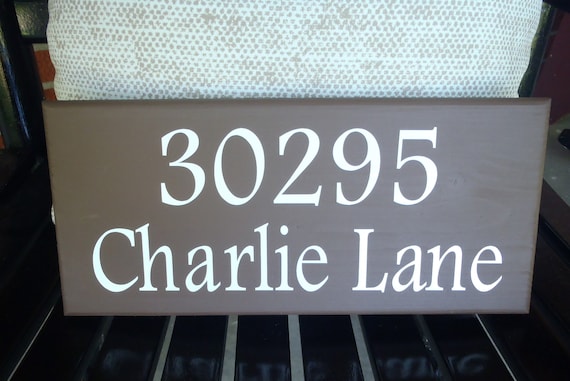 House Number Sign for Yard or Entry Wall Plaque Street Address Name Signs for Porch Decor Beach House Mailbox Property Wood Vinyl Signage
