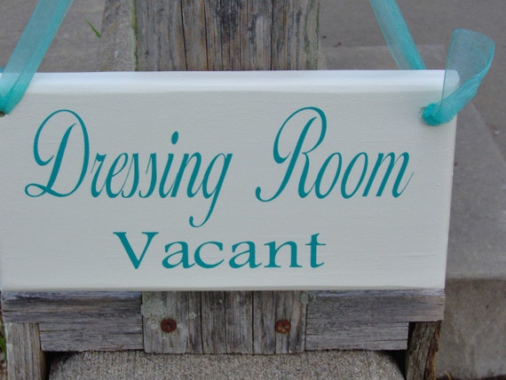Dressing Room Vacant Occupied Wood Sign Vinyl 2 Sided Sign Office Supply Sign Business Sign Office Decor Boutique Store Shop Door Hanger