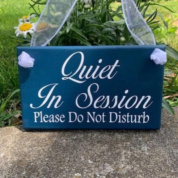 Business In Session Sign for Door Please Do Not Disturb Interior Door or Wall Hanging for Office or Home Office Business Decor Directional