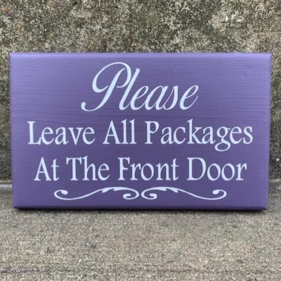 Packages Delivery Location Signage for Homes or Business Wood Vinyl Signs Provide Direction For Deliveries Display Entry Front Porch Sign