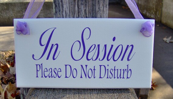 Door Sign Session Please Do Not Disturb Business Office Decorative Signs Hangers for Walls Wood Vinyl Signage Beauty Salon Spa Therapist