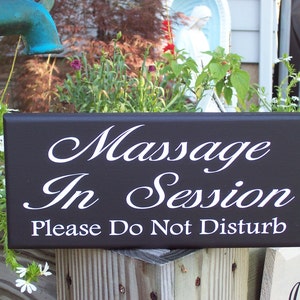 Office Supply Items Massage In Session Please Do Not Disturb Wood Vinyl Business Wall Hanging or Interior Door Plaque Decorative Office Sign