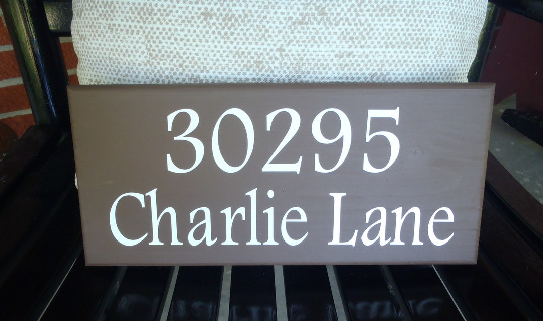 Street Address Signs Wood Vinyl House Number Front Porch Wall Etsy