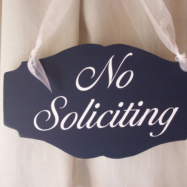 Sign for Front Door No Soliciting Wood Vinyl Custom No Solicitors Sign Door Hanger Decor Front Entrance Porch Signage Do Not Disturb  Sign