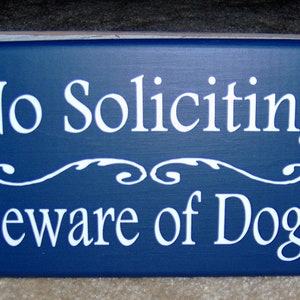 No Soliciting Beware Of Dogs Sign for Home Wood Vinyl Signage for Pet Owners Front Door Porch Entry Decor Outdoor Home Owner Decorations Art image 7